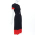 Women's Alexander McQueen 2018 Black Red Chevron Crop Top Skirt Set