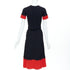 Women's Alexander McQueen 2018 Black Red Chevron Crop Top Skirt Set