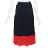 Women's Alexander McQueen 2018 Black Red Chevron Crop Top Skirt Set