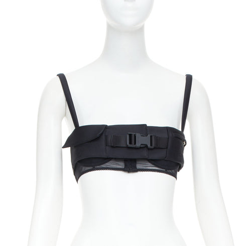 Women's Miu Miu 2023 Runway Black Bralette Top