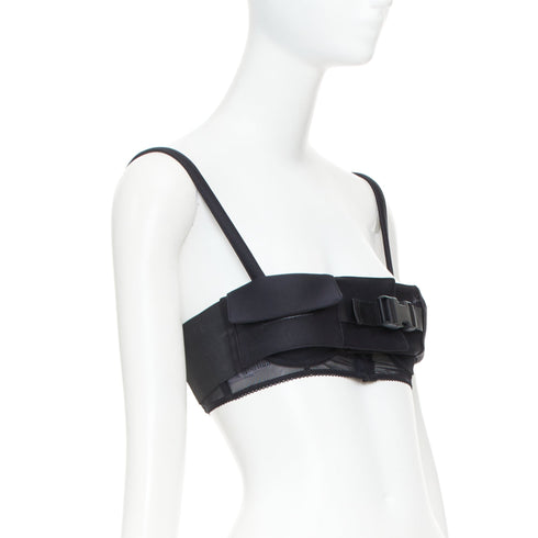 Women's Miu Miu 2023 Runway Black Bralette Top