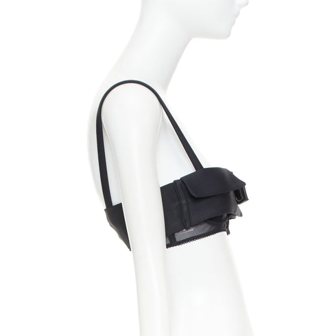 Women's Miu Miu 2023 Runway Black Bralette Top