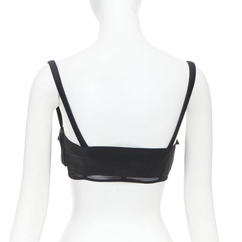 Women's Miu Miu 2023 Runway Black Bralette Top