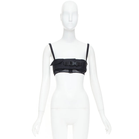 Women's Miu Miu 2023 Runway Black Bralette Top