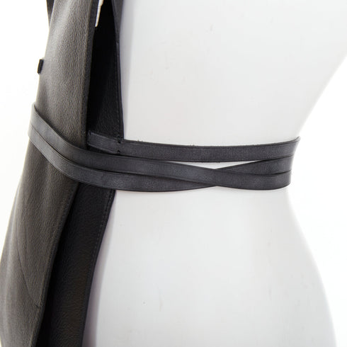 Women's Hermes 2010 Runway Leather Wrap Tuxedo Vest