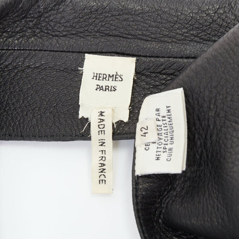 Women's Hermes 2010 Runway Leather Wrap Tuxedo Vest