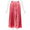 Women's Gucci 2015 Runway Red Chevron Silk Midi Skirt
