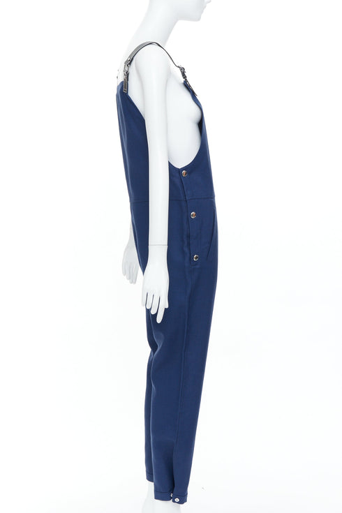 Women's Burberry 2020 Blue Leather Strap Overalls
