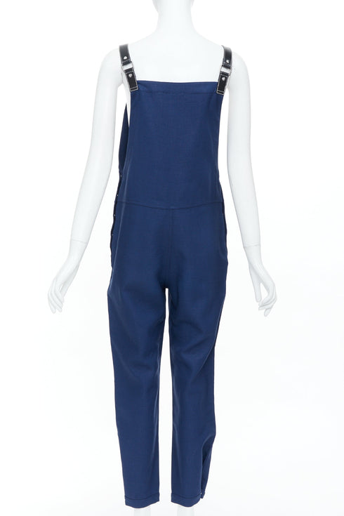 Women's Burberry 2020 Blue Leather Strap Overalls