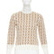 Women's Valentino Brown Cashmere V Monogram Pullover Sweater