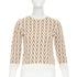 Women's Valentino Brown Cashmere V Monogram Pullover Sweater