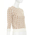 Women's Valentino Brown Cashmere V Monogram Pullover Sweater