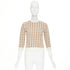 Women's Valentino Brown Cashmere V Monogram Pullover Sweater