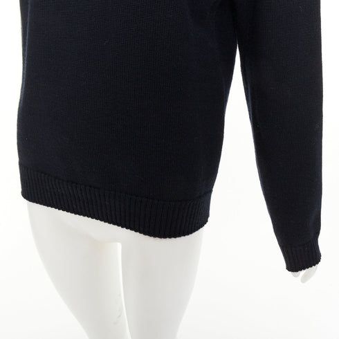 Women's Saint Laurent 2018 Blue Anchor Crest Embroidered Pullover