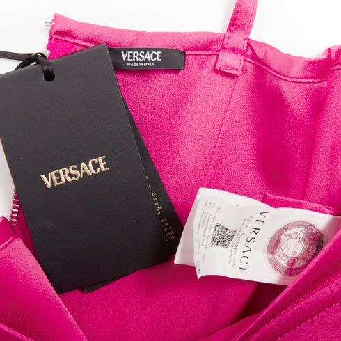 Women's Versace Medusa '95 Pink Satin Corset Top