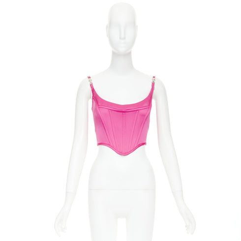 Women's Versace Medusa '95 Pink Satin Corset Top