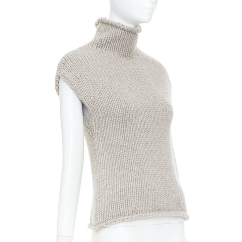 Women's Khaite Brown Cashmere Turtleneck Sweater Vest