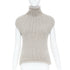 Women's Khaite Brown Cashmere Turtleneck Sweater Vest