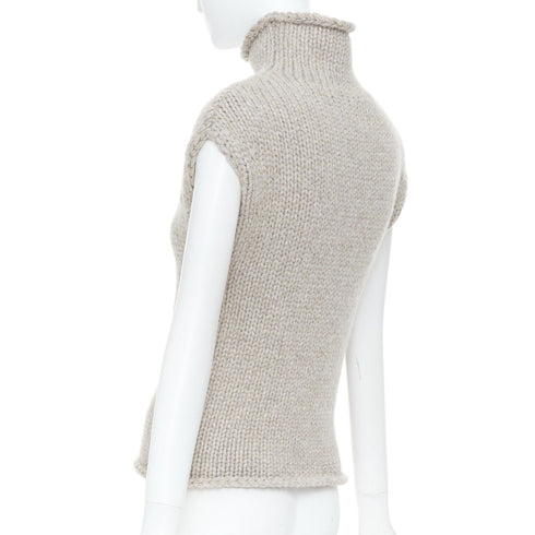 Women's Khaite Brown Cashmere Turtleneck Sweater Vest