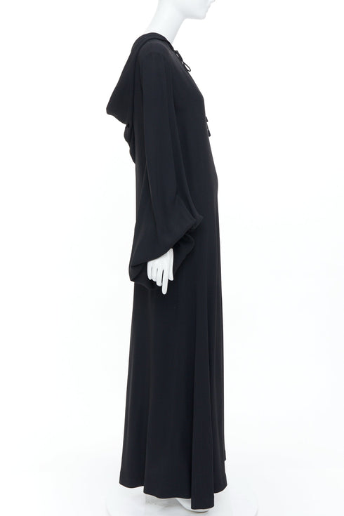 Women's Saint Laurent 2013 Black Bishop Sleeve Dress Gown
