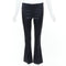Women's The Row Black Satin Pintuck Bootcut Trousers Pant