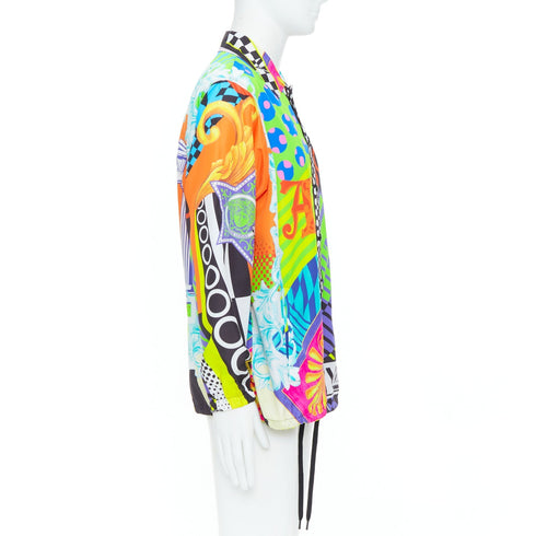 Men's Versace 2020 Runway Pop Temple Shirt Jacket
