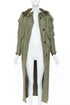 Women's Prada 2023 Runway Green Cargo Hooded Coat