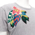 Men's Valentino Grey Cuban Flower Patch Tshirt