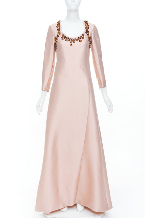 Women's Prada 2014 Brown Silk Gown