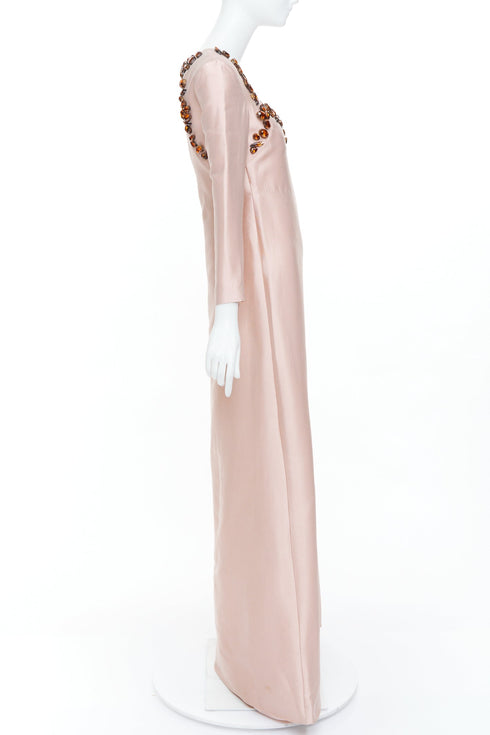 Women's Prada 2014 Brown Silk Gown
