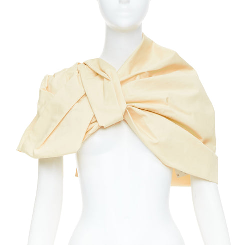 Women's Jil Sander 2021 Yellow Silk Wrap Cape