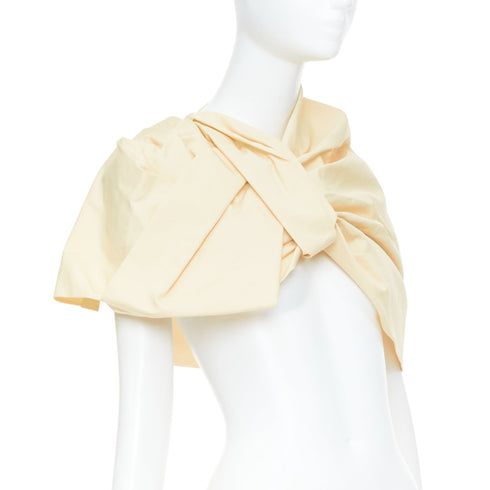 Women's Jil Sander 2021 Yellow Silk Wrap Cape