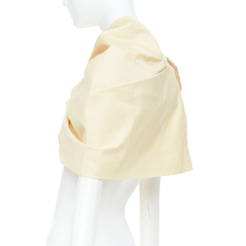 Women's Jil Sander 2021 Yellow Silk Wrap Cape