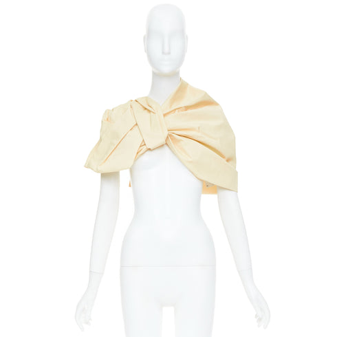 Women's Jil Sander 2021 Yellow Silk Wrap Cape