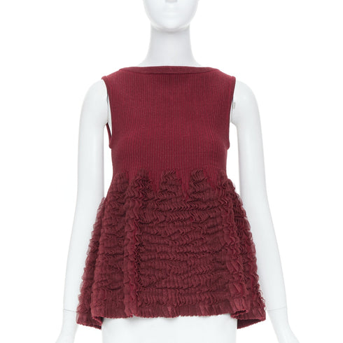 Women's Alaia Red Tiered Peplum Top