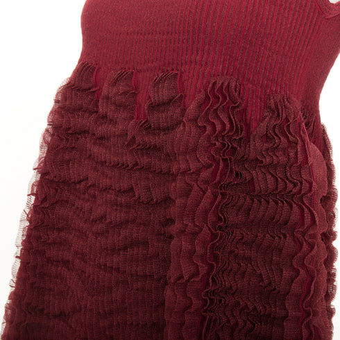 Women's Alaia Red Tiered Peplum Top