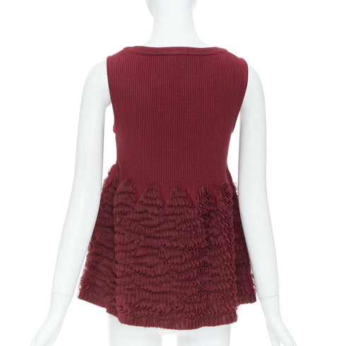 Women's Alaia Red Tiered Peplum Top