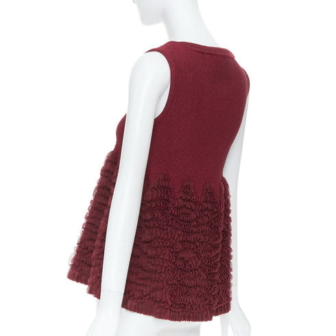 Women's Alaia Red Tiered Peplum Top