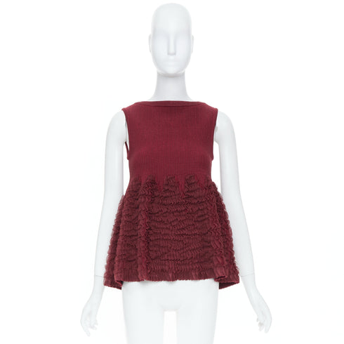 Women's Alaia Red Tiered Peplum Top