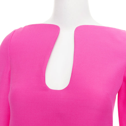 Women's Valentino 2022 PP Pink Silk Wired Shift Dress