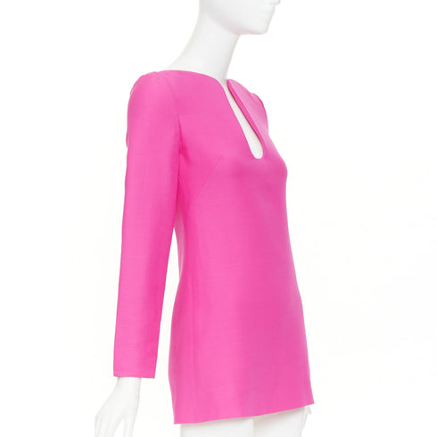 Women's Valentino 2022 PP Pink Silk Wired Shift Dress
