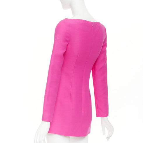 Women's Valentino 2022 PP Pink Silk Wired Shift Dress