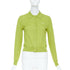 Women's Miu Miu 2024 Green Cashmere Silk Polo Cardigan