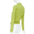 Women's Miu Miu 2024 Green Cashmere Silk Polo Cardigan