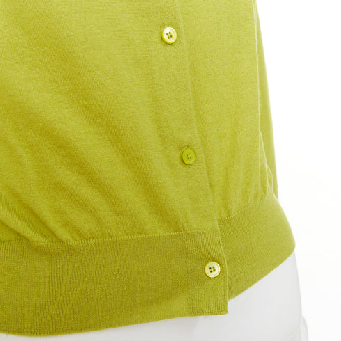 Women's Miu Miu 2024 Green Cashmere Silk Polo Cardigan