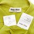 Women's Miu Miu 2024 Green Cashmere Silk Polo Cardigan