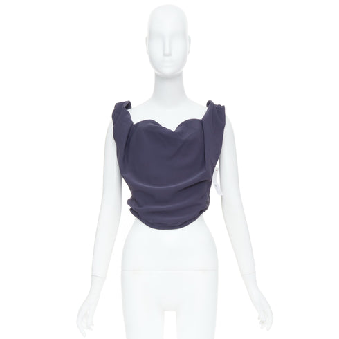 Women's Vivienne Westwood Blue Sunday Off Shoulder Corset Top