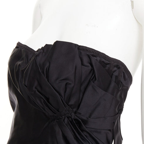 Women's Prada 2007 Black Silk Corset Dress
