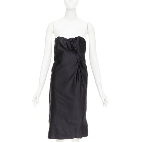 Women's Prada 2007 Black Silk Corset Dress