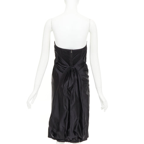Women's Prada 2007 Black Silk Corset Dress